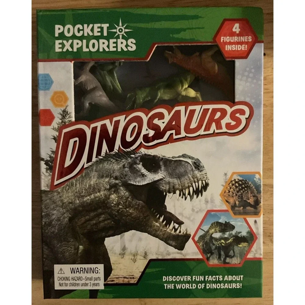 Pocket Explores Set Of 4 Book, Dinosaurs, Wild Cat,‎ Sharks, And Reptiles, 2021